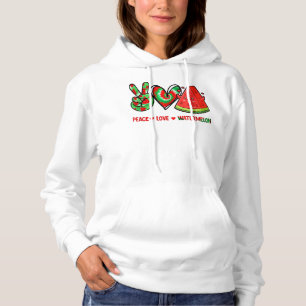 Pull À Capuche Peace Love Watermelon peace love pastèque day me