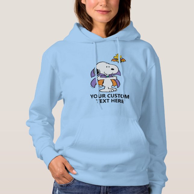 Pull À Capuche Peanuts Snoopy Woodstock Vampire Halloween (Devant)