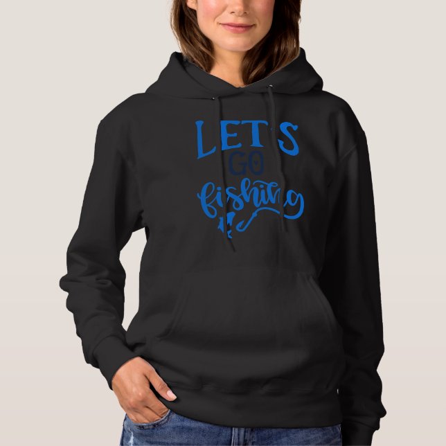Pull À Capuche Pêche de nouveauté Allons pêcher (Devant)