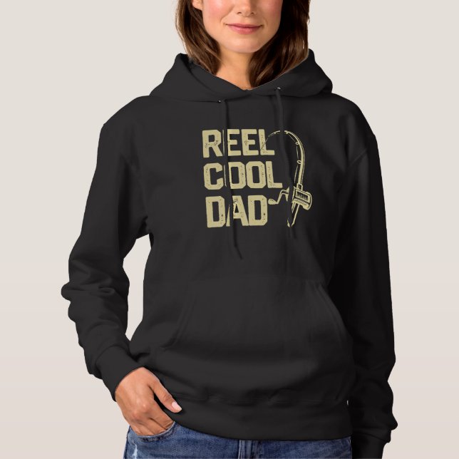 Pull À Capuche Pêcheur Cool Papa Pêche Fête des pères bobine Cool (Devant)