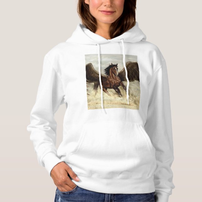 Pull À Capuche Pégase ailé   (Devant)