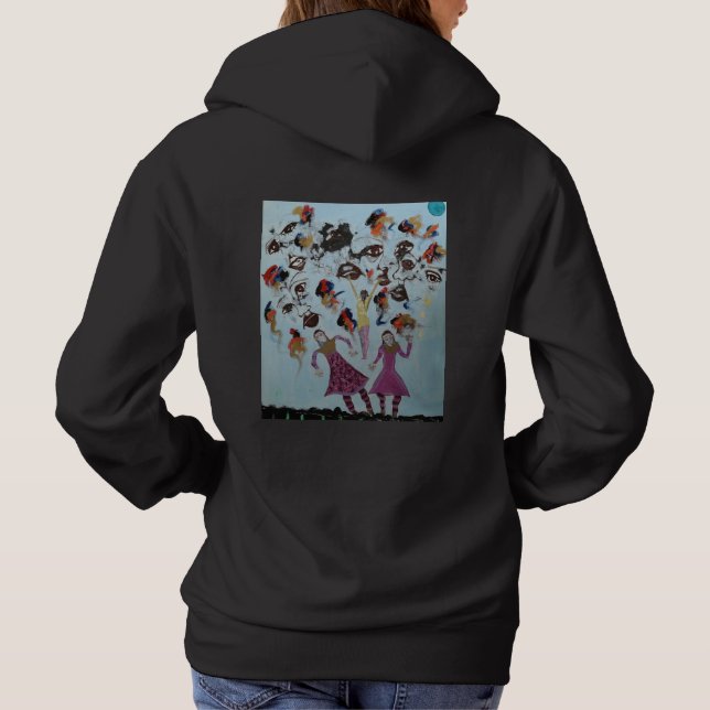 Pull À Capuche Peinture de femmes et de visages  (Dos)