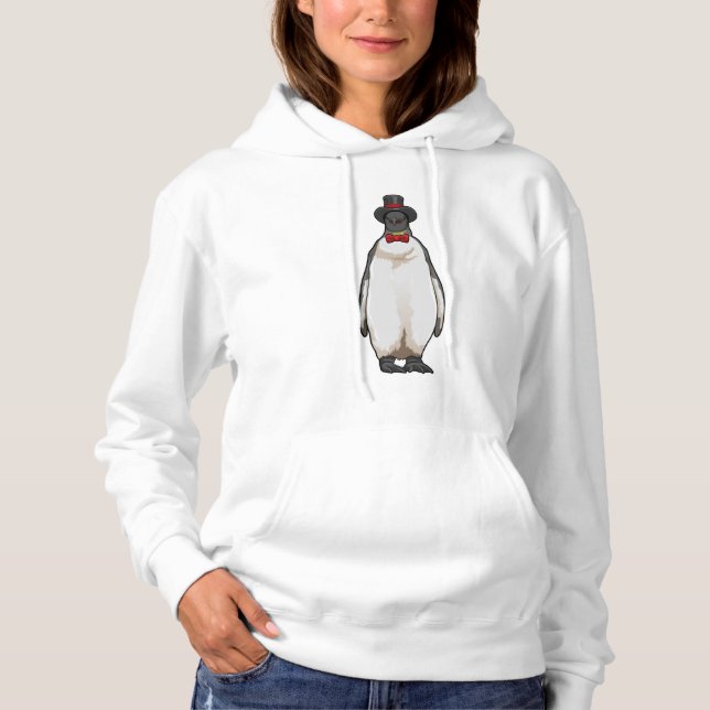 Pull À Capuche Penguin comme Gentleman avec Casquette (Devant)