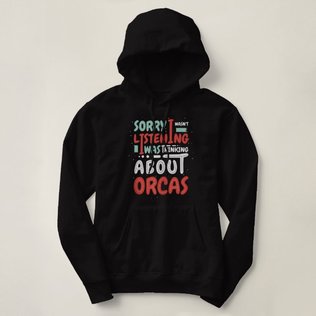 Pull À Capuche Pensez aux baleines Débardeur naturel des jolies o (Design devant)