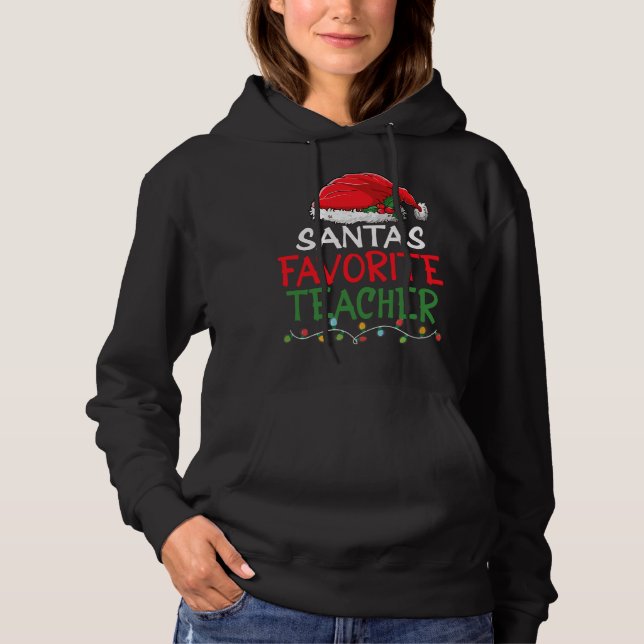 Pull À Capuche Père Noël Realtor Favori Noël Santa Hat Light (Devant)