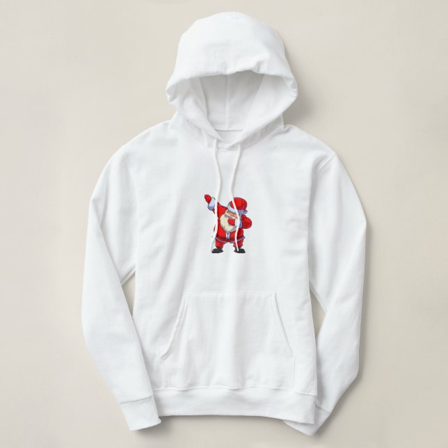 Pull À Capuche Père Noël Rock (Design devant)