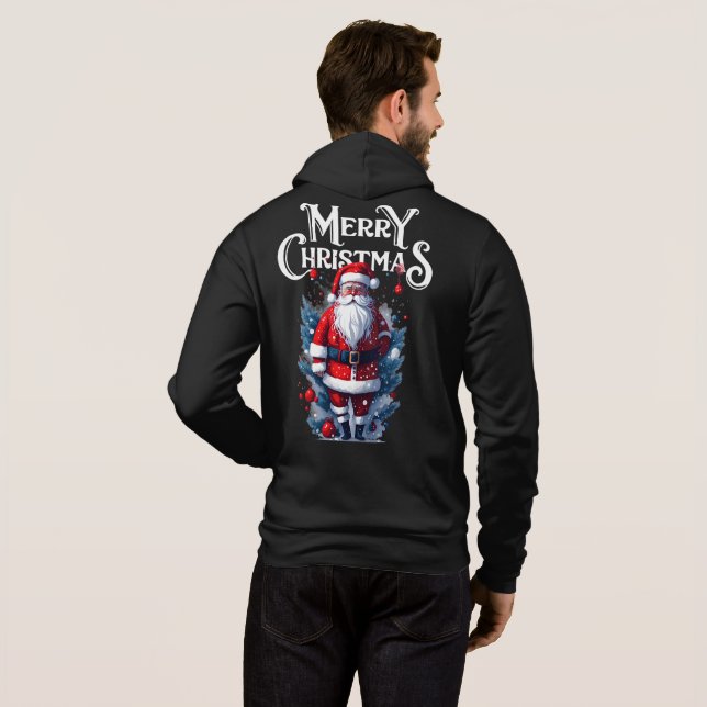 Pull À Capuche Père Noël vintage (Dos entier)