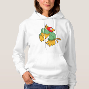 Pull À Capuche Perroquet avec tête rouge