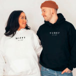Pull À Capuche Personalised Minimalist Wifey Year Established<br><div class="desc">Personalised Minimalist Wifey Year Established newlywed</div>