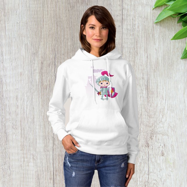 Pull À Capuche Personnage de chevalier pour enfants avec bouclier (Créateur téléchargé)