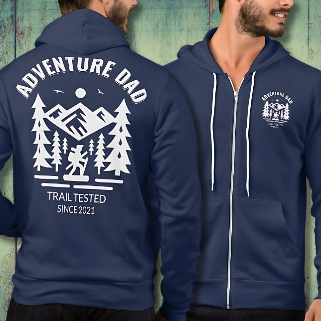 Pull À Capuche Personnalisé Navy Adventure Papa Trail Edition (Créateur téléchargé)