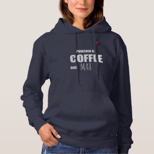 Pull À Capuche Personnalisé Propulsé par le Café et [Nom de l'ani