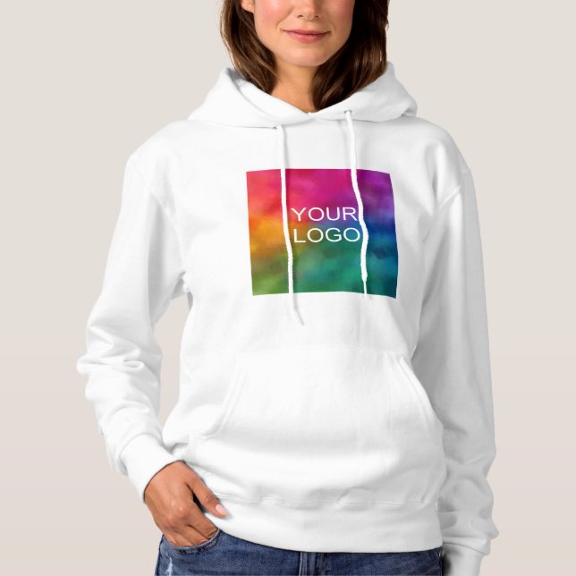 Pull À Capuche Personnaliser le Modèle couleur blanche Ajouter un (Devant)