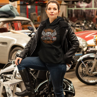 Pull À Capuche Personnaliser Route Moto Vintage 66 Ailes Femmes