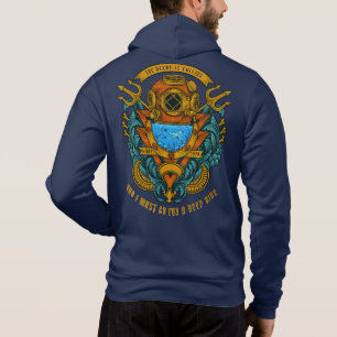 Pull À Capuche Personnaliser Vintage Plongeur en eau profonde Pos