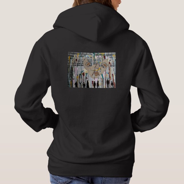 Pull À Capuche Personnes d'ombre Art Abstrait (Dos)