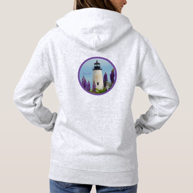 Pull À Capuche Phare de Pemaquiol Point Bristol Coastal Maine (Dos)