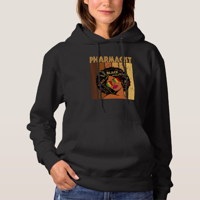 Pull À Capuche Pharmacist Afro African American Women Black Histo (Devant)