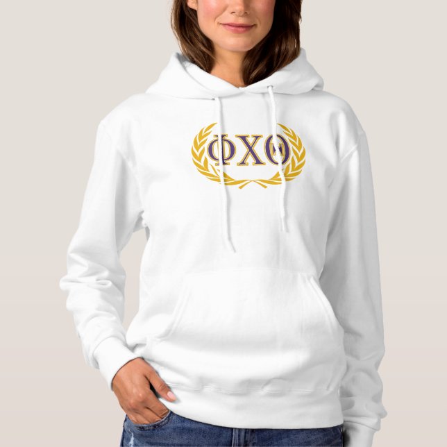 Pull À Capuche Phi Chi Theta | Grecques avec Couronne (Devant)