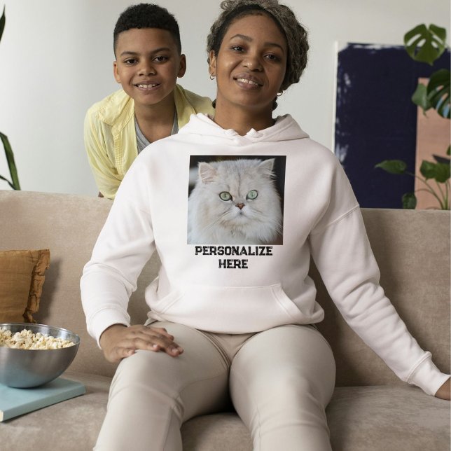 Pull À Capuche Photo de chat personnalisée pour maman de chat en  (Créateur téléchargé)