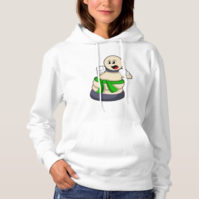 Pull À Capuche Pièce d'échecs Patrouille aux échecs (Devant)