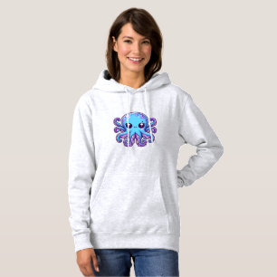 Pull À Capuche Pieuvre bleue mignonne