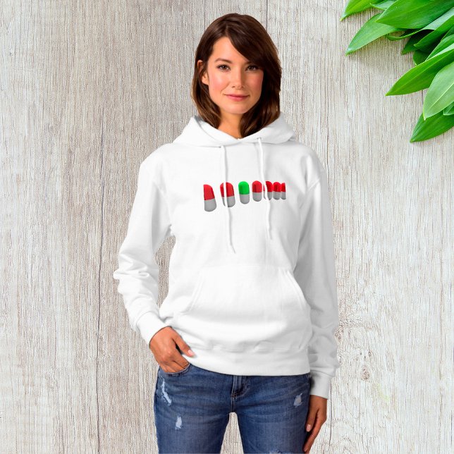 Pull À Capuche Pilule verte unique parmi les capsules rouges (Créateur téléchargé)