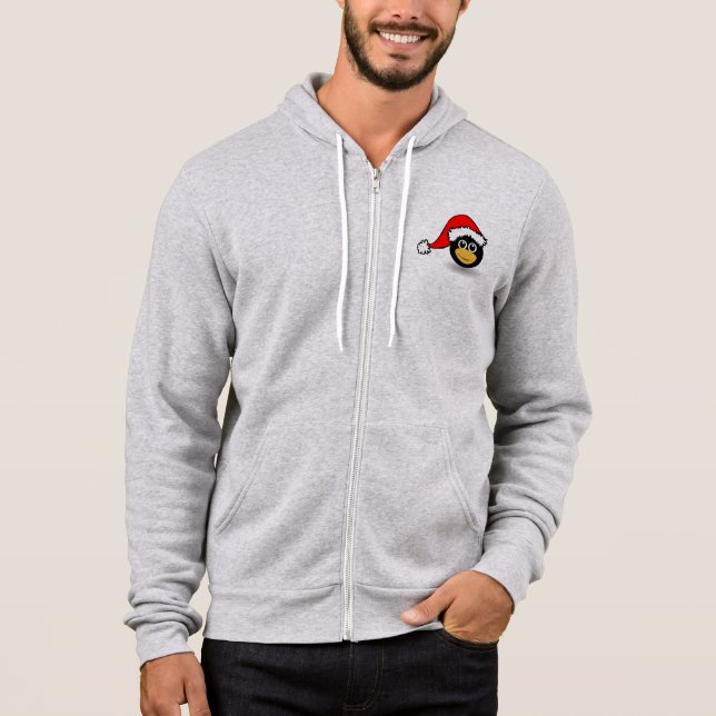 Pull À Capuche Pingouin Tux Bird Joyeux Noël animal (Devant)