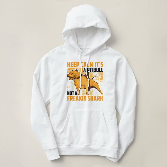 Pull À Capuche Pitbull Chien Drôle Garder Le Calme C'Est Un Pitbu (Design devant)