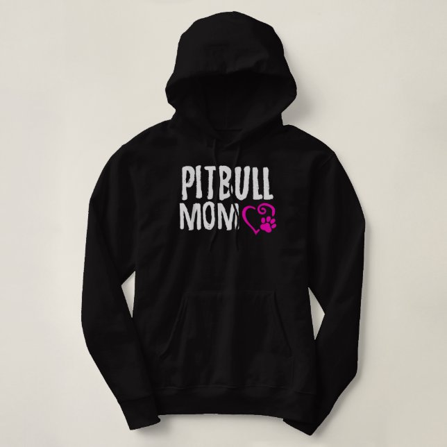 Pull À Capuche Pitbull maman J'aime mon cadeau de chemise pitbull (Design devant)