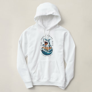 Pull À Capuche Pizza pour manger des requins | Le Grand Bite Blan