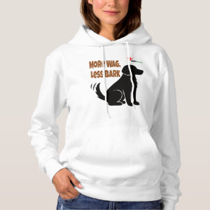 Pull À Capuche Plus de sac, moins d'écorce - Silhouette de chien