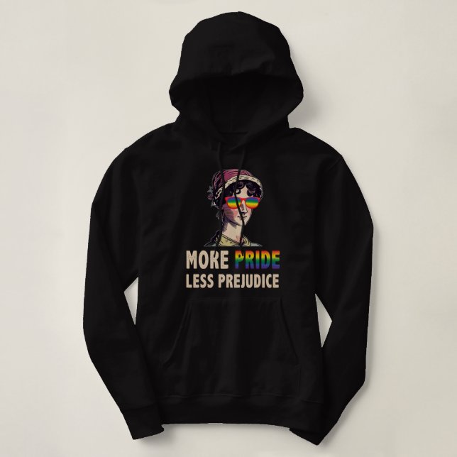 Pull À Capuche Plus Fierté Moins Préjugés Lgbt Gay Fière Ally Fie (Design devant)