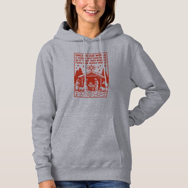 Pull À Capuche Plus grand que notre monde entier 1 (Devant)
