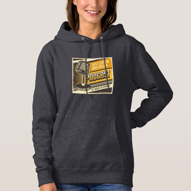 Pull À Capuche Podcast vintage (Devant)