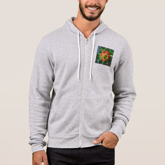 Pull À Capuche Poinsettia sauvage (Devant)