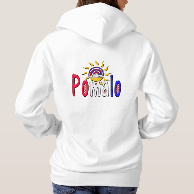 Pull À Capuche Pomalo - Détente croate avec soleil et arc-en-ciel (Dos)