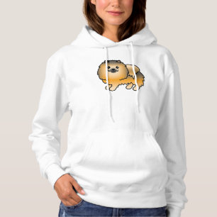 Pull À Capuche Pomeranian Sable Orange Chien de Dessin Animé Mign