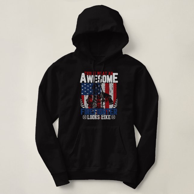 Pull À Capuche Pompier Pompier Pompier C'Est Ce Que C'Est Un Supe (Design devant)