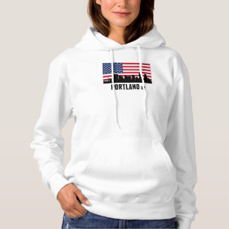 Pull À Capuche Portland OR American Flag