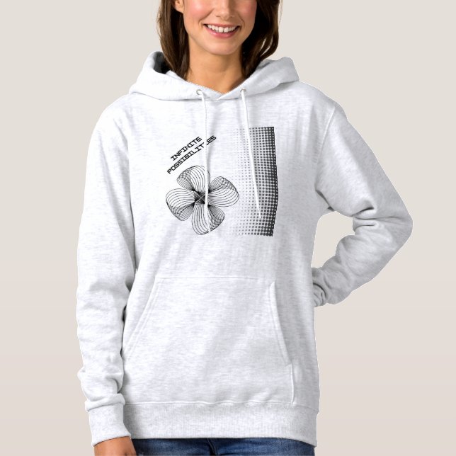 Pull À Capuche Possibilités Infinies – Géométrie  (Devant)