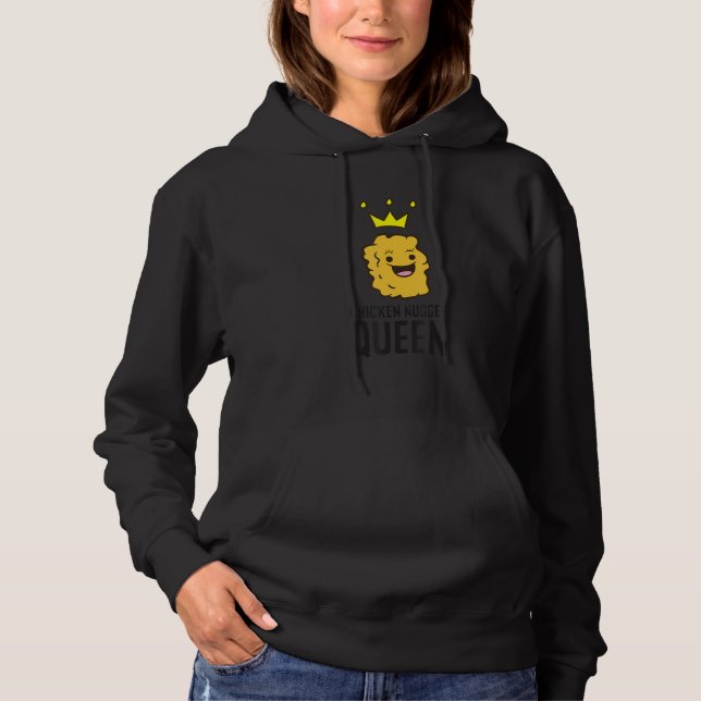Pull À Capuche Poulet Nugget Queen Funny Poulet Nuggets Couple (Devant)