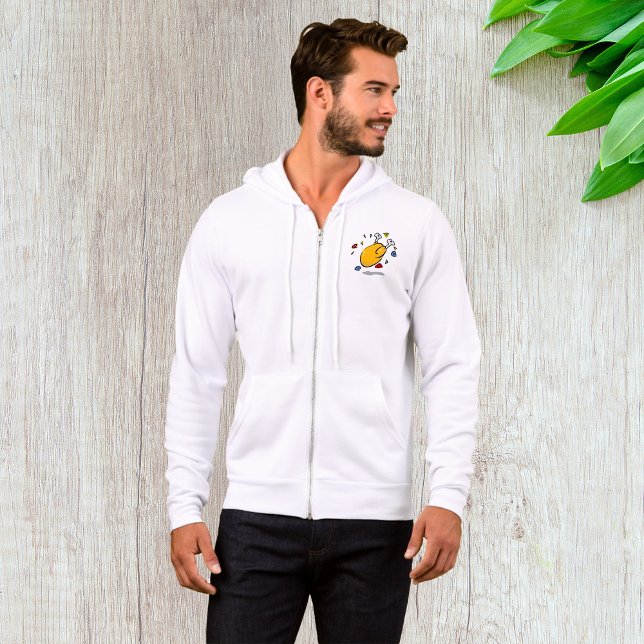 Pull À Capuche Poulet rôti de dessin animé drôle qui tombe (Créateur téléchargé)