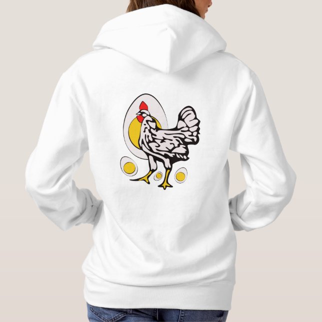 Pull À Capuche Poulets rétro (Dos)