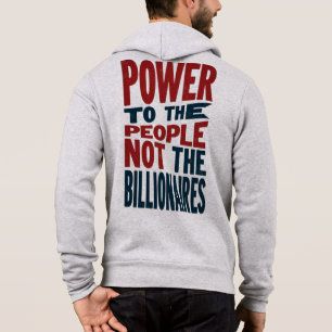 Pull À Capuche Pouvoir au peuple, pas aux riches - Slogan de la p