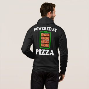 Pull À Capuche Powered By Pizza - Pizza Drôle