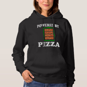 Pull À Capuche Powered By Pizza - Pizza Drôle