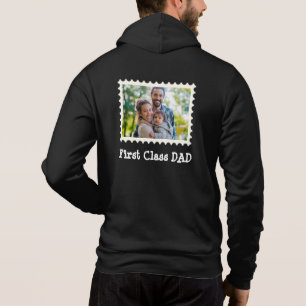 Pull À Capuche PREMIÈRE CLASSE DAD Best Papa photo horizontale pe