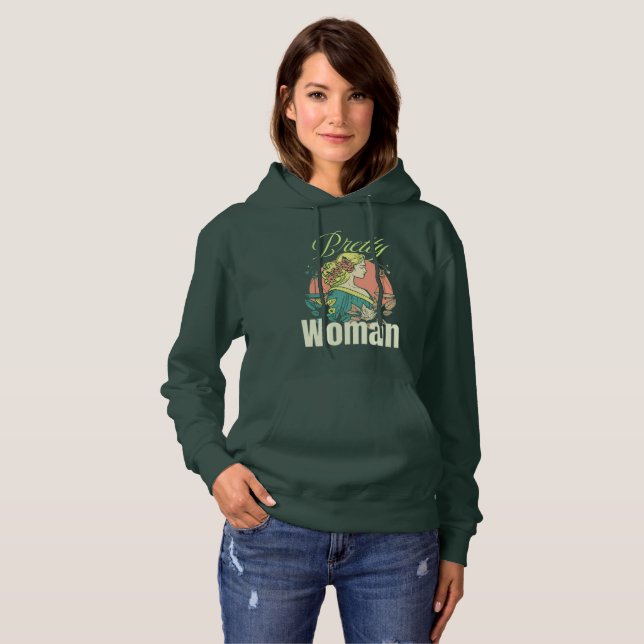 Pull À Capuche Pretty Woman – Illustration de Beauté Captivante (Devant entier)