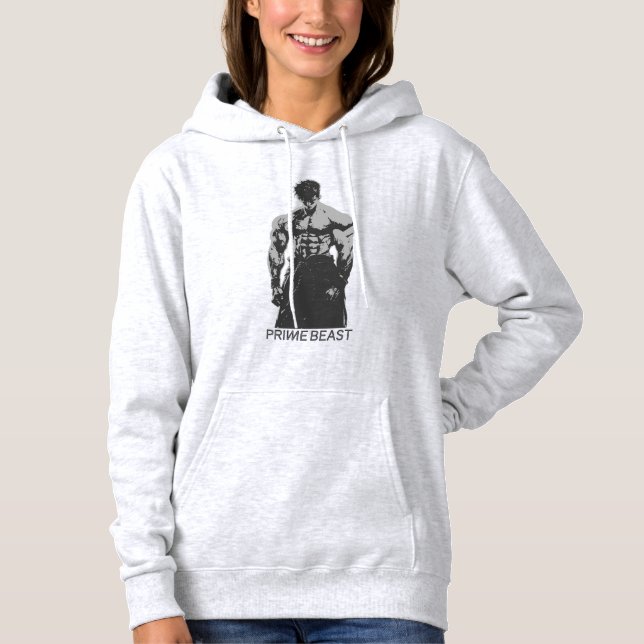 Pull À Capuche Prime Beast Gym Shirt Anime Bodybuilder Aesthetic (Devant)